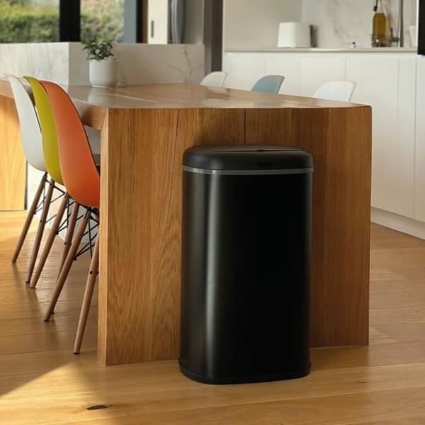 Søppelbøtte Kitchen Move Svart Rustfritt stål 58 L
