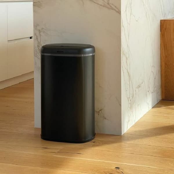 Søppelbøtte Kitchen Move Svart Rustfritt stål 58 L