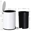 Miniatyrbillede 4 af 6: Affaldsspand, SONGMICS, 25,6 x 26,3 x 18,1 cm, Hvid