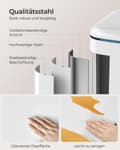 Miniatyrbillede 4 af 8: Affaldsspand, SONGMICS LTB40WT, 44.5x36x60 cm, Hvid