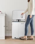 Miniatyrbillede 8 af 8: Affaldsspand, SONGMICS LTB40WT, 44.5x36x60 cm, Hvid