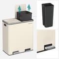 Miniatyrbillede 4 af 8: Affaldsspand, SONGMICS, 59x32.5x65.2 cm, Creme Hvid