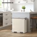Miniatyrbillede 2 af 8: Affaldsspand, SONGMICS, 59x32.5x65.2 cm, Creme Hvid