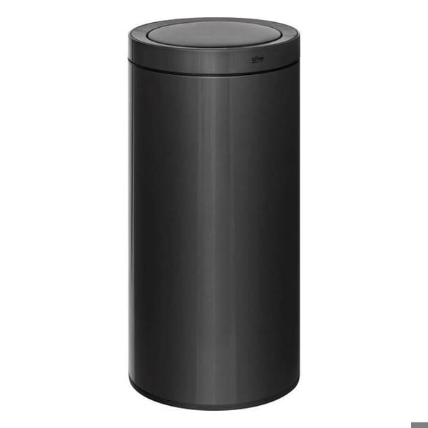 5five - automatisk papperskorg "delta" i svart metall 40l