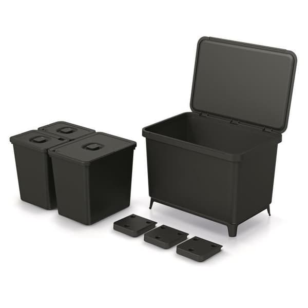 Keden SYSTEMA sorteringskärl 2x10l+ 23l - svart återvinning
