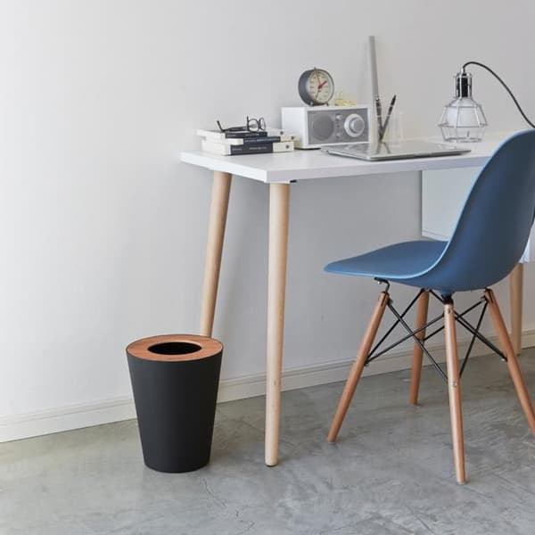 CALICOSY - Rund soptunna L23 cm - RIN - Svart-Svart