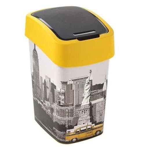 Curver 2045259 Flip Bin New York Dekoration Plast, Flerfärgad, 25 L
