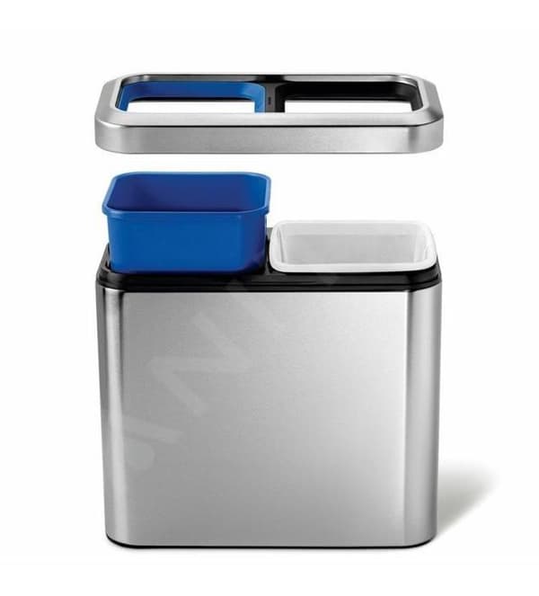 Simplehuman Soptunnor Öppen soptunna för källsortering 20 l, borstad rostfritt stål CW1470