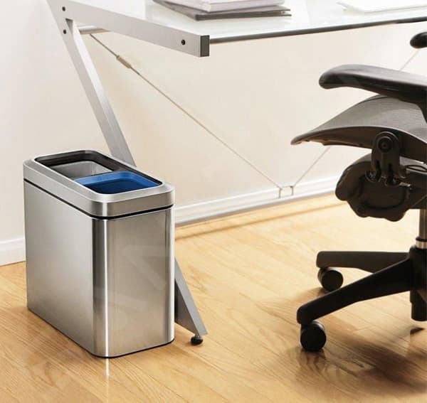 Simplehuman Soptunnor Öppen soptunna för källsortering 20 l, borstad rostfritt stål CW1470