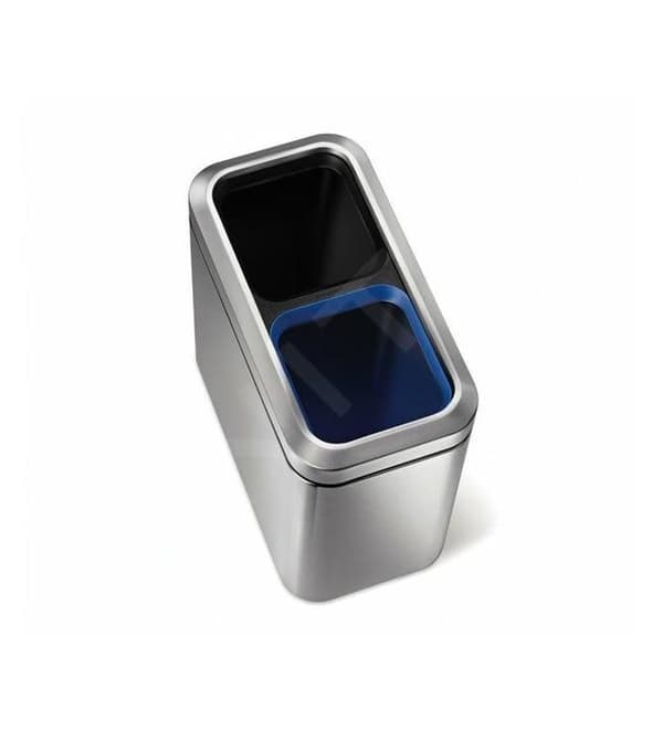 Simplehuman Soptunnor Öppen soptunna för källsortering 20 l, borstad rostfritt stål CW1470