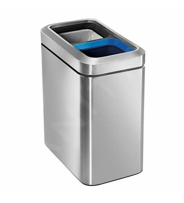Simplehuman Soptunnor Öppen soptunna för källsortering 20 l, borstad rostfritt stål CW1470