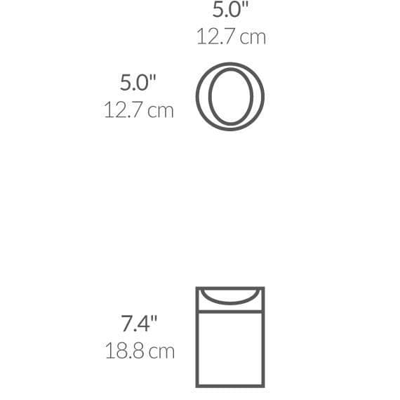 simplehuman Mini Soptunna med Svängande Lock Vit 1,5L