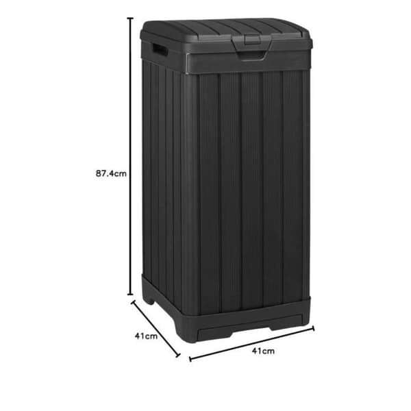 Baltimore plastsoptunna 125L, 87,4 x 41 x 41 cm, svart (236997)