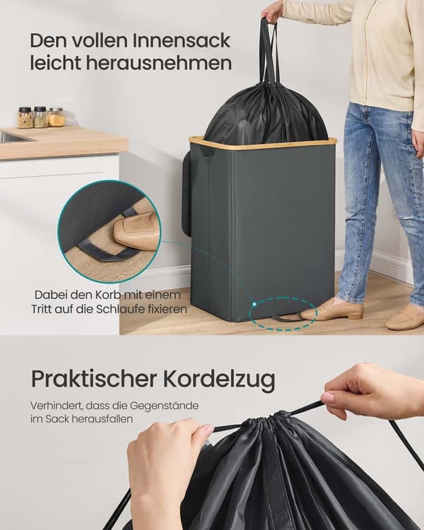 Statiegeldfles-inzamelcontainer 135 L leigrijs-natuurbeige