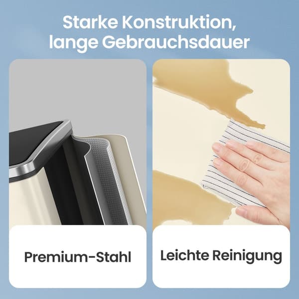 Keukenafvalbak, 3 x 18 L, afvalscheidingssysteem 3 compartimenten