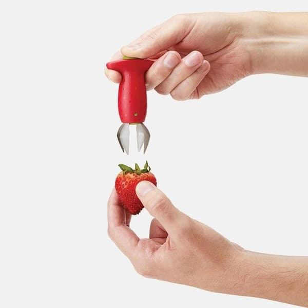 Chef'n Stemgem Jordgubbsbehållare, rostfritt stål, 12,7 x 5,1 x 2,5 cm