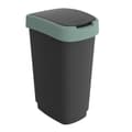 Miniatyrbild 1 av 4: Rotho Twist soptunna 50L sväng svart/mörkgrön