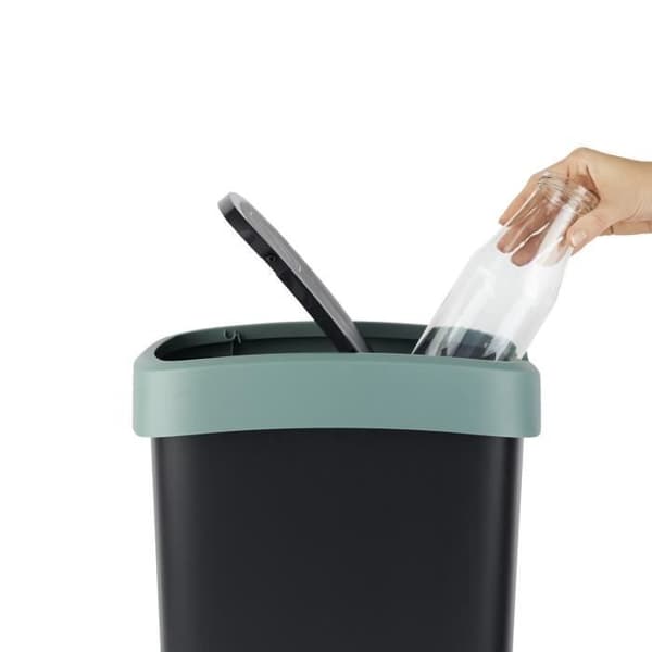 Soptunna för skräp swing Rotho Twist 25L svart/mörkgrön