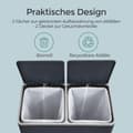 Miniatyrbild 3 av 5: Sopkorg, SONGMICS LTB60NL, 58,6x32x65 cm, Silver