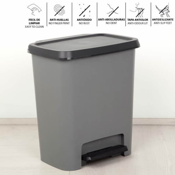 Soptunna Curver Mörkgrå Plast 25 L (5 antal)