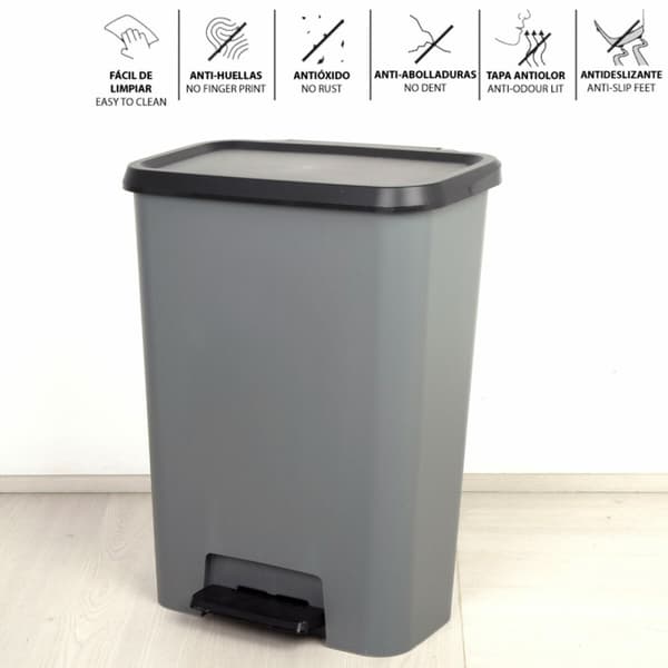 Soptunna Curver Mörkgrå Plast 50 L (5 antal)