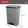 Miniatyrbild 5 av 7: Soptunna Curver Mörkgrå Plast 50 L (5 antal)
