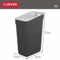 Miniatyrbillede 5 af 7: Skraldespand Curver Grå Plastik 30 L (6 enheder)