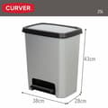 Miniatyrbild 5 av 7: Soptunna Curver Grå Plast 25 L (5 antal)