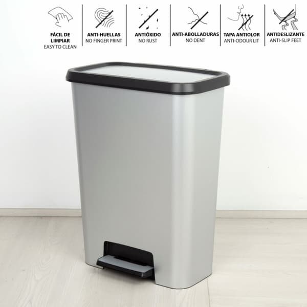 Soptunna Curver Grå Plast 50 L (5 antal)