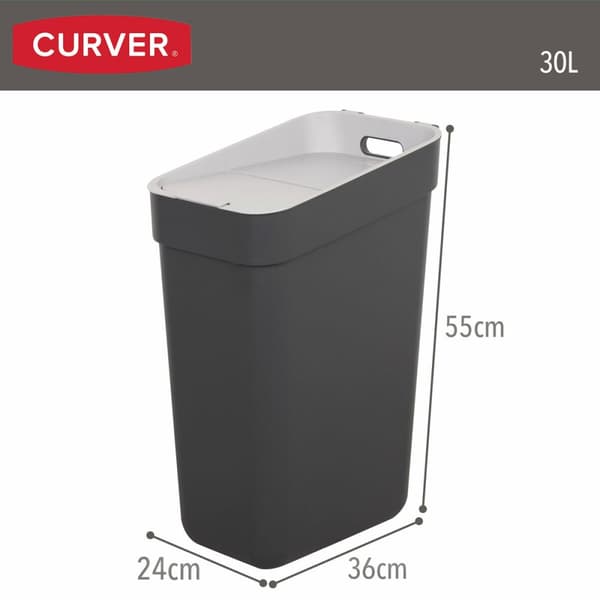 Soptunna Curver Grå Plast 30 L (6 antal)