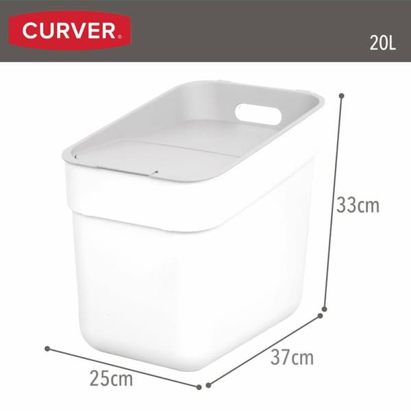 Soptunna Curver Vit Plast 20 L (6 antal)