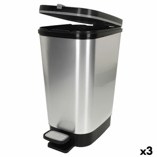 Skraldespand Curver Grå Plastik 45 L (3 enheder)