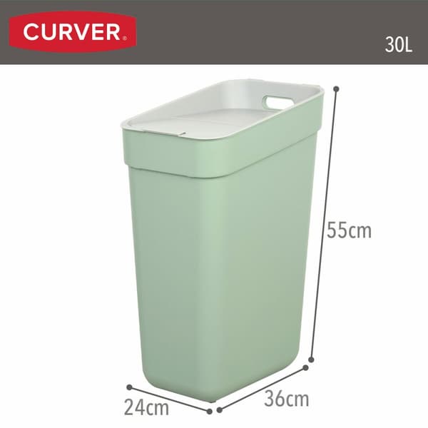 Skraldespand Curver Grøn Plastik 30 L (6 enheder)