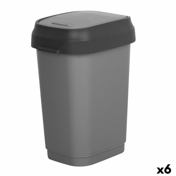 Søppelbøtte Curver Mørke Grå Plast 35 L (6 enheter)