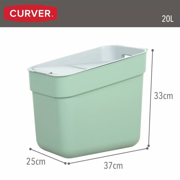 Søppelbøtte Curver Grønn Plast 20 L (6 enheter)