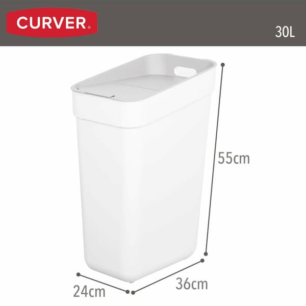Søppelbøtte Curver Hvit Plast 30 L (6 enheter)