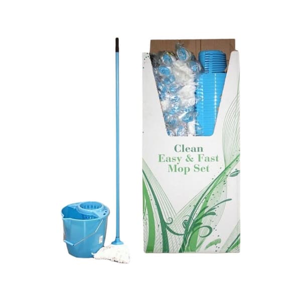 Bøtte- og moppesett La Mopperia Azul Blå (40 enheter)