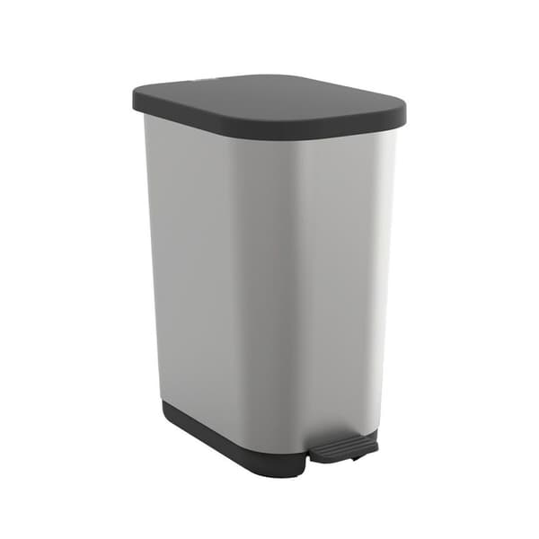 Skraldespand Rotho Ribo Silver Sølv Plastik 35 L
