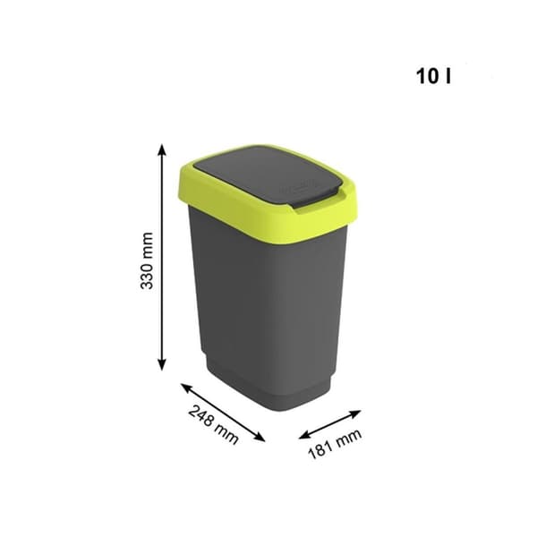 Soptunna Rotho Twist Lime Plast 10 L