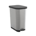 Miniatyrbild 1 av 7: Soptunna Rotho Ribo Silver Silver Plast 35 L