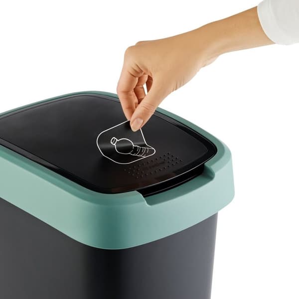 Soptunna Rotho Twist Green Grön Plast 10 L