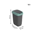 Miniatyrbild 2 av 4: Soptunna Rotho Twist Green Grön Plast 10 L