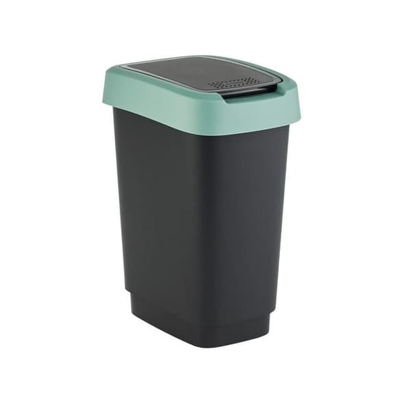 Soptunna Rotho Twist Green Grön Plast 10 L