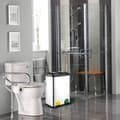 Miniatyrbild 4 av 4: 2X15 L Pedalavfallshanterare INOX, kapacitet 30L med 2 behållare på 15L, 2 inre plastbucketar, lock, P