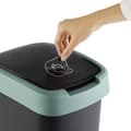 Miniatyrbild 3 av 4: Rotho Twist soptunna 50L sväng svart/mörkgrön