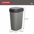 Miniatyrbillede 5 af 7: Skraldespand Curver Mørkegrå Plastik 50 L (6 enheder)