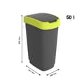 Miniatyrbillede 4 af 4: Skraldespand Rotho Twist Lime Plastik 50 L