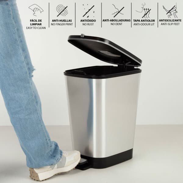 Soptunna Curver Grå Plast 25 L (4 antal)