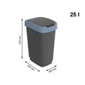 Miniatyrbild 4 av 4: Soptunna Rotho Twist Blue Blå Plast 25 L