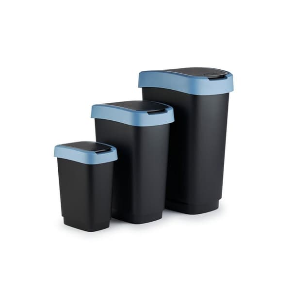Soptunna Rotho Twist Blue Blå Plast 50 L